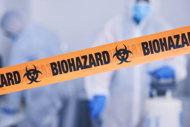 Professional Biohazard Cleanup technician working in Black Diamond, FL